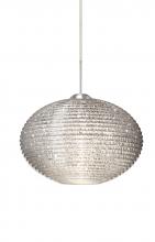  J-4912GL-SN - Besa Pendant For Multiport Canopy Pape 10 Satin Nickel Glitter 1x75W Medium Base