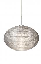  J-4913GL-LED-SN - Besa Pendant For Multiport Canopy Pape 12 Satin Nickel Glitter 1x9W LED