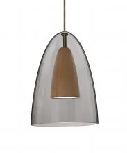  J-DANOSMMD-LED-BR - Besa, Dano Cord Pendant For Multiport Canopy, Smoke/Medium, Bronze Finish, 1x9W LED