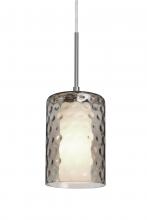  J-ESASM-SN - Besa, Esa Cord Pendant For Multiport Canopy, Smoke, Satin Nickel Finish, 1x60W Medium