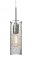  J-JUNI10CL-EDIL-SN - Besa, Juni 10 Pendant For Multiport Canopy, Clear Bubble, Satin Nickel, 1x4W LED Fila