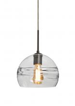  J-SPIR8CL-EDIL-BR - Besa Spirit 8 Pendant For Multiport Canopy, Clear, Bronze Finish, 1x8W LED Filament