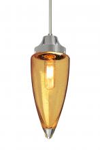  J-SULUAM-EDIL-SN - Besa, Sulu Cord Pendant For Multiport Canopy, Amber Bubble, Satin Nickel Finish, 1x4W