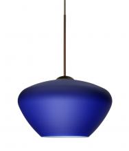  RXP-541087-LED-BR-L - Besa Pendant Peri Bronze Blue Matte 1x5W LED, 15Ft. Cord