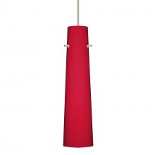  RXP-5674RM-SN-L - Besa Camino Pendant Satin Nickel Ruby Matte 1x50W Halogen, 15Ft. Cord