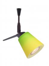  SP-5042GY-18-BR - Besa Spotlight With 18" Stem Canto 3 Bronze Bicolor Green/Yellow 1x35W Halogen Mr11