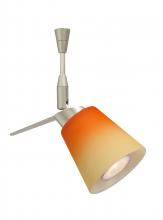  SP-5042OP-18-SN - Besa Spotlight With 18" Stem Canto 3 Satin Nickel Bicolor Orange/Pina 1x35W Halogen M