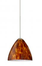  X-177918-SN - Besa Pendant For Multport Canopy Mia Satin Nickel Amber Cloud 1x50W Halogen