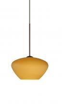  X-541080-LED-BR - Besa Pendant For Multiport Canopy Peri Bronze Amber Matte 1x5W LED