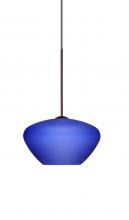  X-541087-BR - Besa Pendant For Multiport Canopy Peri Bronze Blue Matte 1x50W Halogen