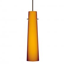  X-567480-LED-BR-L - Besa Camino Pendant for Multiport Canopy Bronze Amber Matte 1x50W Halogen, 15Ft. Cord