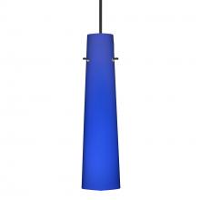  X-5674CM-LED-BK-L - Besa Camino Pendant for Multiport Canopy Black Cobalt Blue Matte 1x50W Halogen, 15Ft. Cord