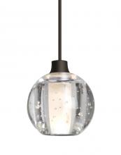  X-BOCA5BB-BR - Besa, Boca 5 Cord Pendant For Multiport Canopies, Clear Bubble, Bronze Finish, 1x35W