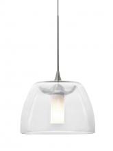 Besa Lighting X-SPURCL-LED-SN - Besa Spur Cord Pendant For Multiport Canopy, Clear, Satin Nickel Finish, 1x3W LED