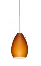  XP-171380-SN - Besa Pendant Pera 6 Satin Nickel Amber Matte 1x50W Halogen