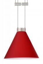  1XA-5121RM-SN - Besa Pendant Kani Satin Nickel Ruby Matte 1x50W Halogen