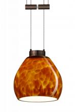 Besa Lighting 1XA-560518-BR - Besa Pendant Tay Tay Bronze Amber Cloud 1x50W Halogen