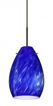  1BT-171386-HAL-BR - Besa Pera 6 Pendant Bronze Blue Cloud 1x40W Halogen