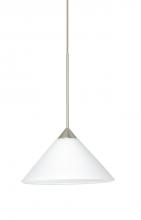  1XP-117607-SN - Besa Pendant Kona Satin Nickel White 1x50W Halogen