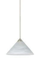  1XP-117652-SN - Besa Pendant Kona Satin Nickel Marble 1x50W Halogen