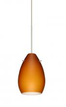  1XP-171380-SN - Besa Pendant Pera 6 Satin Nickel Amber Matte 1x50W Halogen