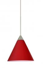  1XC-5121RM-LED-SN - Besa Pendant Kani Satin Nickel Ruby Matte 1x5W LED