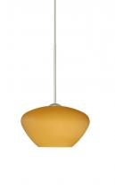  1XP-541080-SN - Besa Pendant Peri Satin Nickel Amber Matte 1x50W Halogen