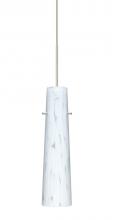  1XC-567419-LED-SN - Besa Camino Pendant Satin Nickel Carrera 1x50W Halogen