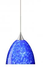  1XP-757086-SN - Besa Pendant Sasha Satin Nickel Blue Cloud 1x50W GY6.35