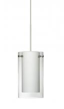  1XP-C44007-SN - Besa Pendant Pahu 4 Satin Nickel Clear/Opal 1x35W Halogen