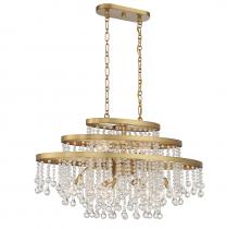  1-1867-10-322 - Luna 10-Light Oval Chandelier in Warm Brass