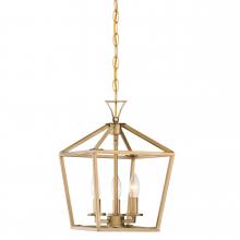  3-420-3-322 - Townsend 3-Light Pendant in Warm Brass