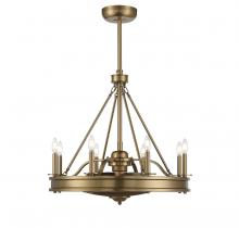  39-FD-124-322 - Lyon 8-Light Fan D'Lier in Warm Brass