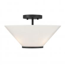  6-4012-3-89 - Blair 3-Light Convertible Semi-Flush or Pendant in Matte Black