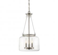  7-9006-3-SN - Akron 3-Light Pendant in Satin Nickel