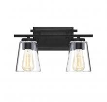  8-1020-2-BK - Calhoun 2-Light Bathroom Vanity Light in Black