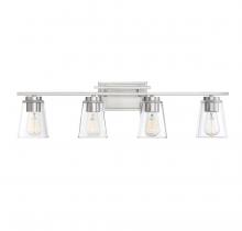  8-1020-4-SN - Calhoun 4-Light Bathroom Vanity Light in Satin Nickel