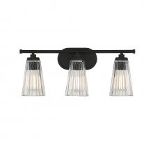  8-1745-3-BK - Chantilly 3-Light Bathroom Vanity Light in Matte Black