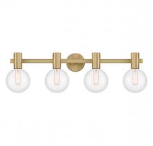  8-3076-4-322 - Wright 4-Light Bathroom Vanity Light in Warm Brass