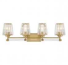  8-6001-4-322 - Garnet 4-Light Bathroom Vanity Light in Warm Brass