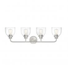  8-7205-4-SN - Vale 4-Light Bathroom Vanity Light in Satin Nickel