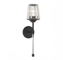  9-6001-1-89 - Garnet 1-Light Wall Sconce in Matte Black