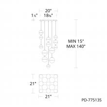  PD-77513S-BC - Cyllindra Chandelier Light