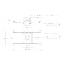 WAC US R3BSDN-NWD-WT - Ocular 3.0 Dim-to-Warm Square Downlight Trim and Remodel Housing with New Construction Frame-In Ki