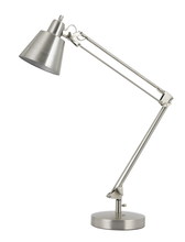  BO-2165TB-BS - 27" Height Metal Desk Lamp in Brushed Steel