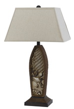  BO-2611TB - 150W Pompano Resin Table Lamp