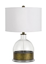  BO-2809TB - 24.75" Height Glass Table Lamp in Clear Finish