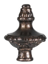  FA-5057A - 2.38" Metal Cast Finial in Rust Finish