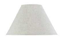  SH-1036 - 12" Tall Beige Round Linen Shade