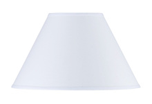  SH-1173 - 11" Tall White Round Hardback Fabric Shade